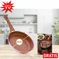 Livington Copper & Stone Pan 24cm - Structure robuste à 7 couches