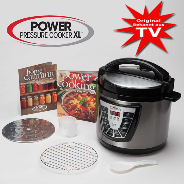 Power Pressure Cooker XL Neu mit Kochbuch und Zubehör 