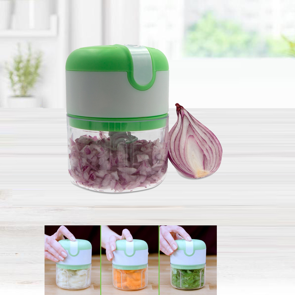 Livingston 3 Seconds Chopper - Double Pack - Chopper with USB Port, Mini  Food Processor - Multi Chopper - Rechargeable Battery - Shredding, Cut and  Chop : : Home & Kitchen