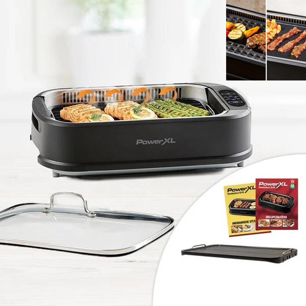 powerxl 1500w power xl smokeless grill griddle plate
