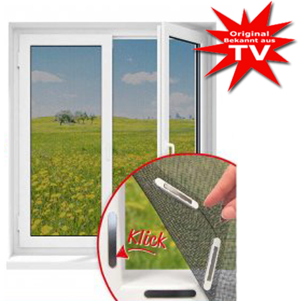 Magic click window mosquito net 150x130cm