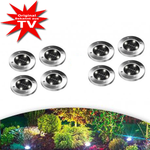 Disk Lights LED Solar Lights 8 pcs - Turn night into day with su