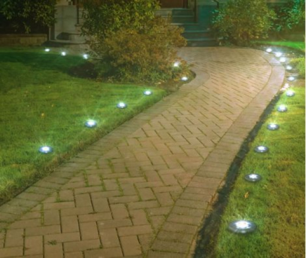Disk Lights LED Solar Lights 8 pcs - Turn night into day with su