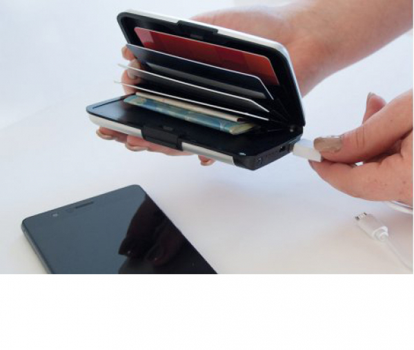 Card Guard Power Wallet schwarz 2in1