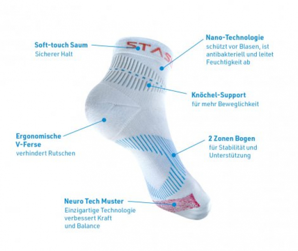 Neuro Socks Athletic Blanc - Taille L