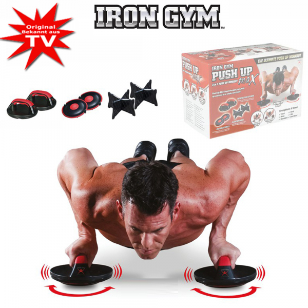Iron Gym - Push Up Max poignées pivotantes pour pompes