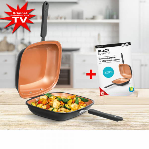 Livington Black Doubletta 2in1 reversible pan