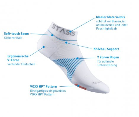 Neuro Socks NoShow - the smartest socks - White Size M