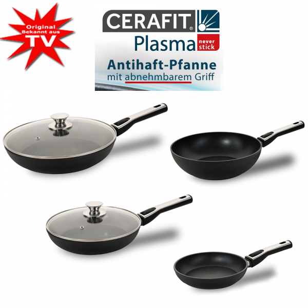 Cerafit Plasma pans with revolutionary plasma coating