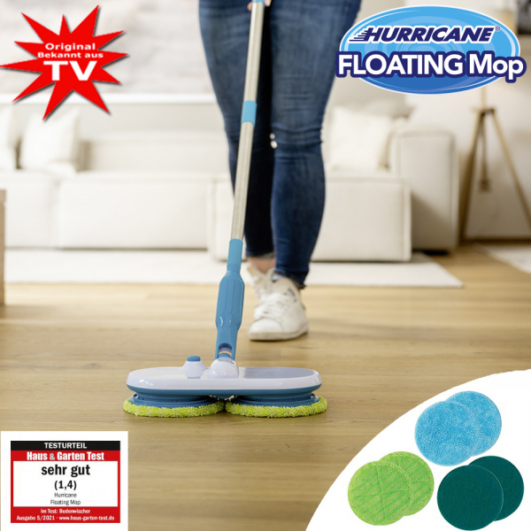 Hurricane Floating Mop Battery Mop with Double Rotation