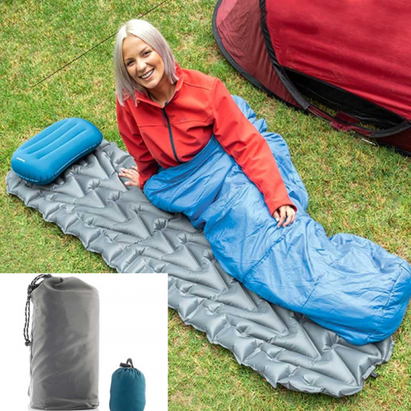 Inflatable Ultralight Camping Mattress with Pillow