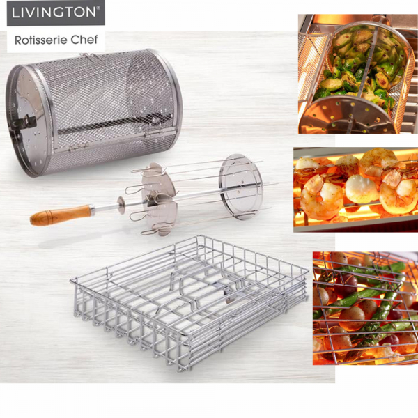 Livington Rotisserie Chef 3 Piece Accessory Set