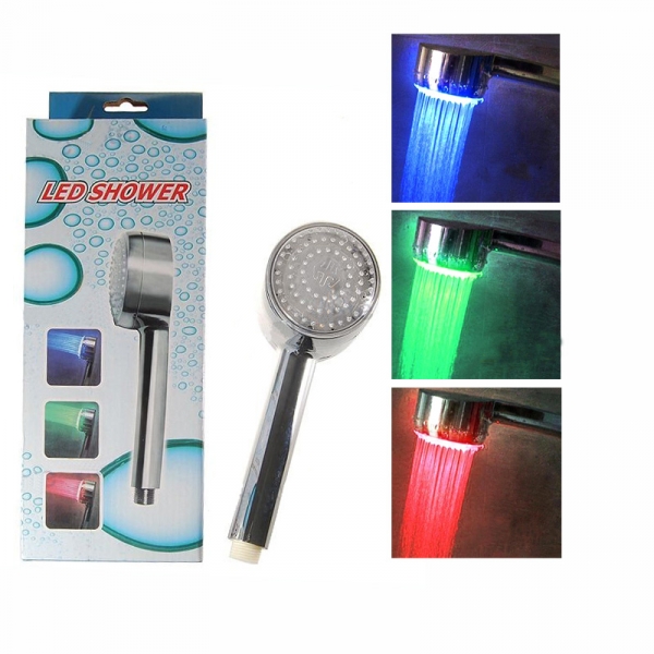 Led shower head - changes color with the water temperature