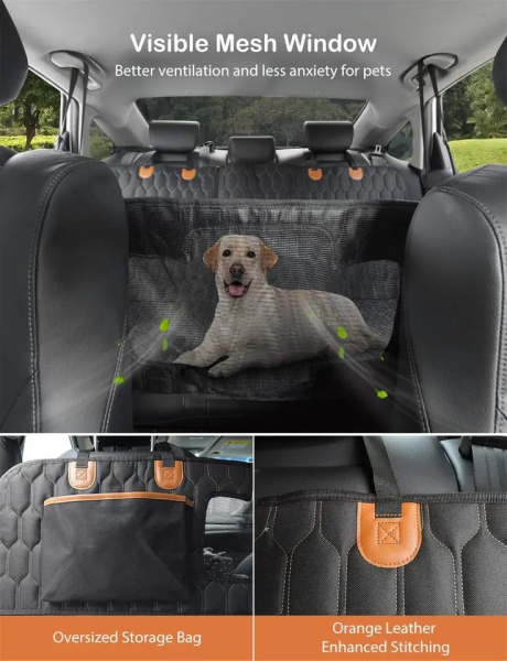 Protection de siège de voiture 4in1 deluxe pour chiens et enfants - imperméable, transformable et lavable