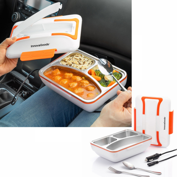 Elektrische Lunchbox to go mit Adapterkabel für das Auto