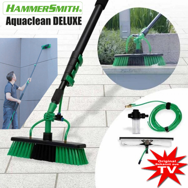 Hammersmith Aquaclean Deluxe telescopic water broom including free accessories!
