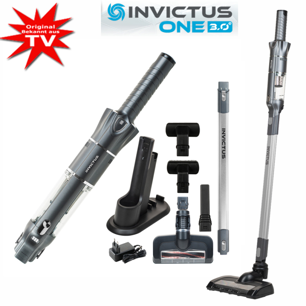 Invictus One 3.0e 14tlg. Hand- und Bodenstaubsauger Set - 30% mehr Saugleistung