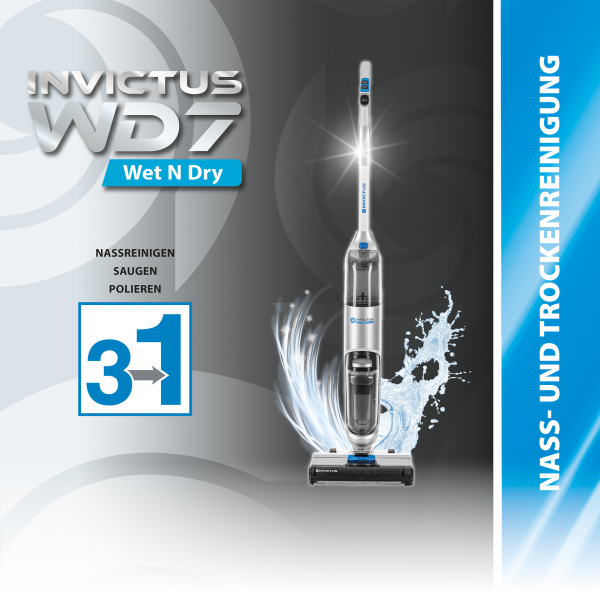 Invictus WD7 Cordless Wet and Dry Vacuum Cleaner Set 11 pcs.