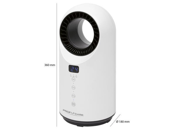 Proficare 2in1 ceramic fan heater - healthy, safe, quiet and efficient heating