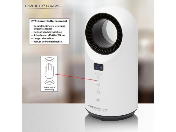 Proficare 2in1 ceramic fan heater - healthy, safe, quiet and efficient heating