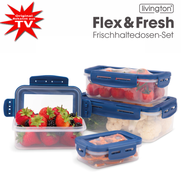 Livington Flex&Fresh Frischhaltedosen 4er-Set