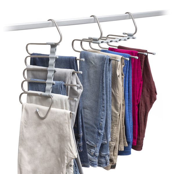 Multiple hanger for trousers 5-in-1