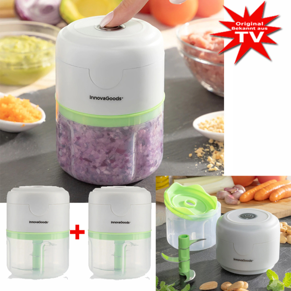 Mini chopper battery chopper - handy and rechargeable 1+1