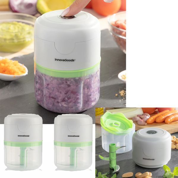 Mini chopper battery chopper - handy and rechargeable 1+1