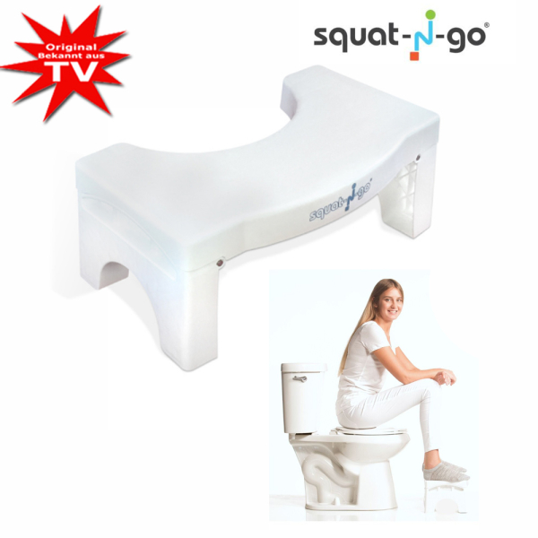 Squat-n-Go toilet stool foldable - for the right sitting position on the toilet