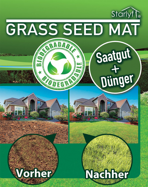 Starlyf Grass Seed Mat - Rassenmatte inkl. Dünger