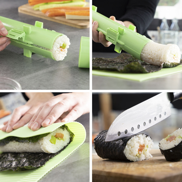 InnovaGoods Suzooka Sushi-Set mit Rezepten – Perfekte Sushi-Rollen im Handumdrehen