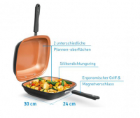 Livington Black Doubletta 2in1 Wendepfanne