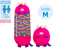 Sac de couchage en peluche Happy Nappers - Licorne Rose Taille M