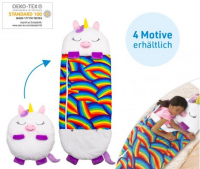 Sac de couchage en peluche Happy Nappers - Licorne Rose Taille L