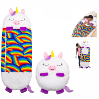 Happy Nappers Kuscheltier Schlafsack - Einhorn Weiss Grösse L
