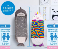 Happy Nappers Kuscheltier Schlafsack - Einhorn Weiss Grösse L