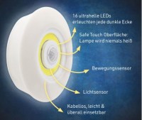 HandyLux Top Bright LED Lampen mit Bewegungs- und Lichtsensor 4+4 Set