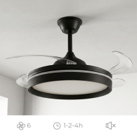InnovaGoods Deckenventilator mit LED-Licht & 4 einziehbaren Flügeln – Luxus-Komfort für Ihr Zuhause