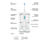 Ensemble Genius Dental Hydro Fusion 8 pièces - Brosse à dents 2 en 1