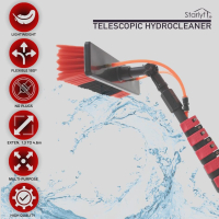 Starlyf Telescopic Hydrocleaner 7m - Brosse de lavage télescopique avec raccord pour mousse et eau