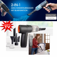 Livington PocketVac Akku 2in1 Handstaubsauger mit Gebläsefunktion